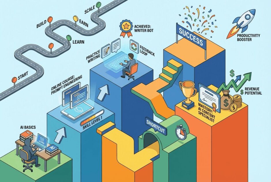 AIライティングは独学で習得できる？最短で稼ぐ学習手順を解説